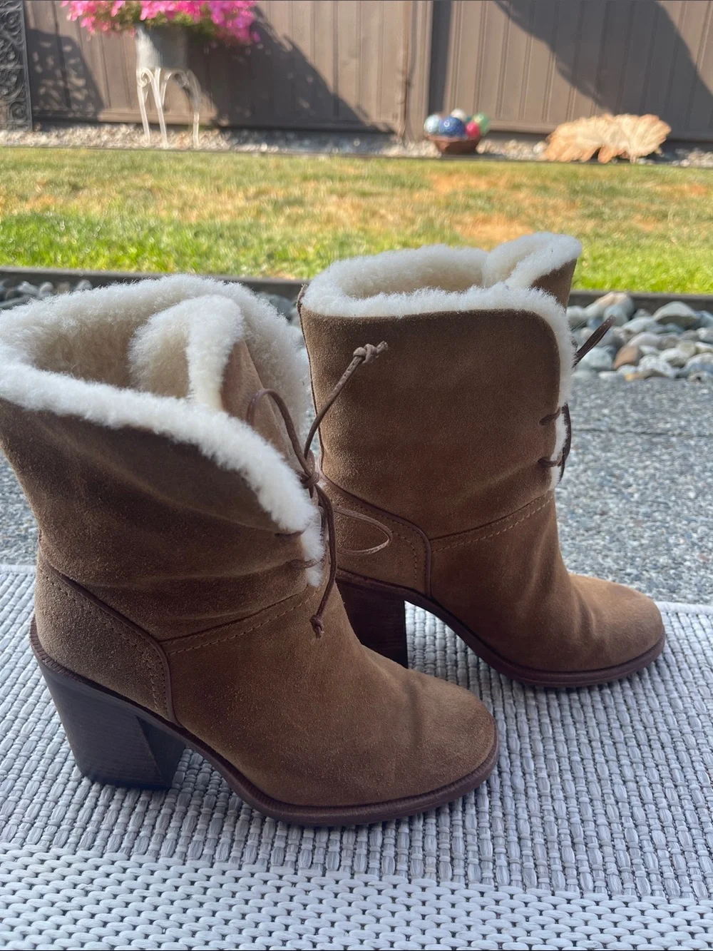 UGG Chestnut Suede Shearling-Lined Women's Boots